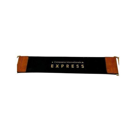 VTG Express Made in Italy Tan Suede & Gold Chain Link Belt M 90s runway main image 6